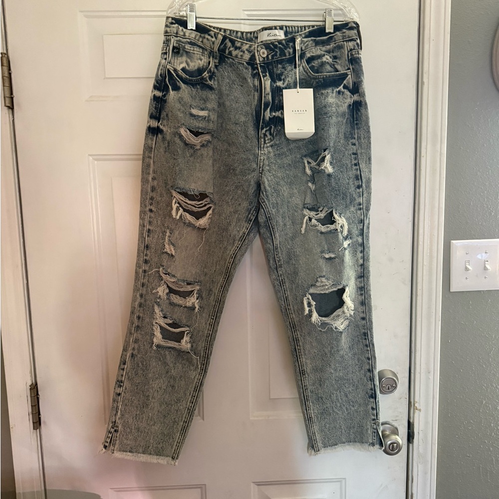 KanCan Ripped Ankle Jeans